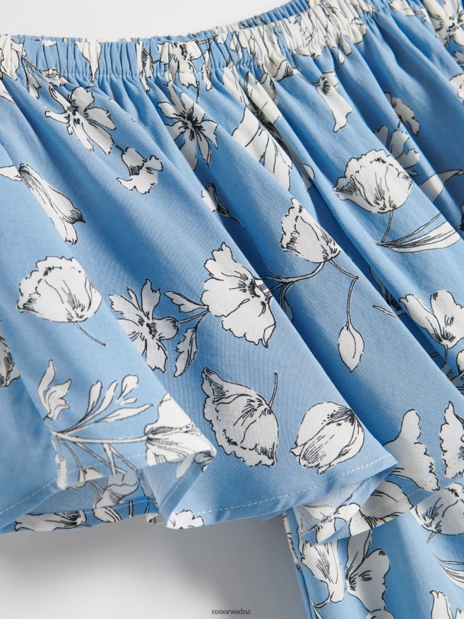 Reserved Women Blouse P6H08T364 Apparel Blue