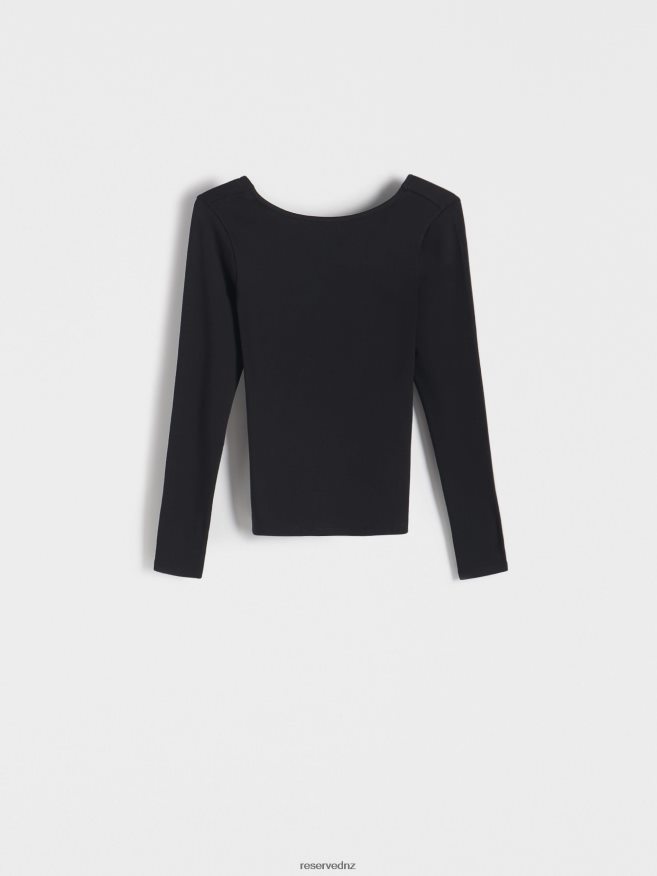 Reserved Women Blouse P6H08T385 Apparel Black