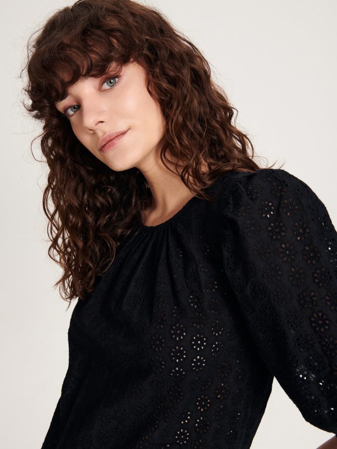 Reserved Women Blouse With Decorative Back P6H08T323 Apparel Black