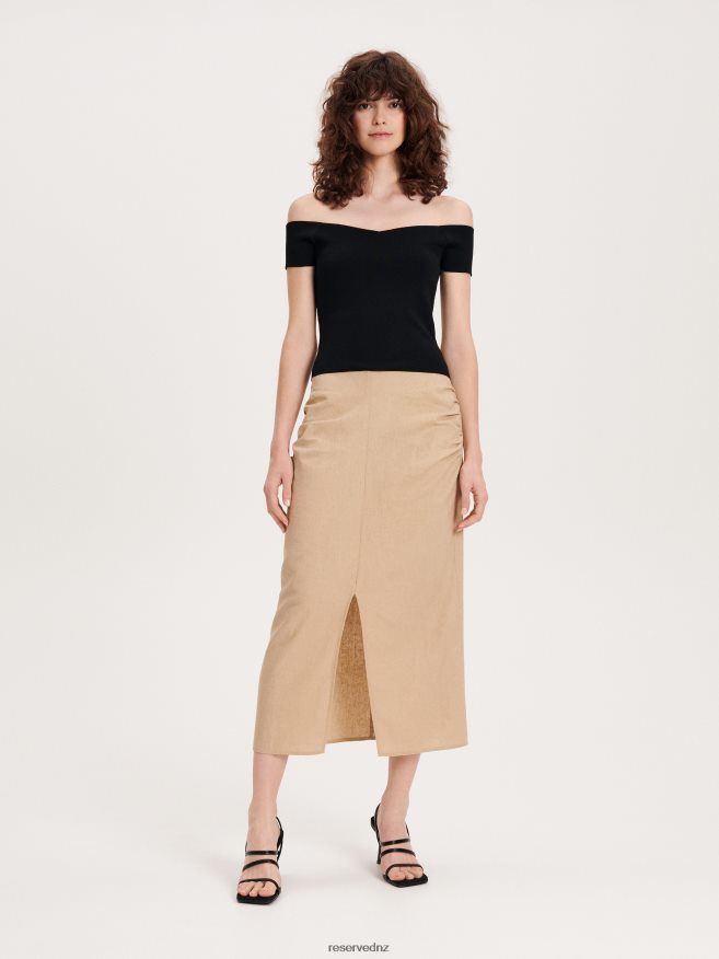 Reserved Women Fitted Blouse P6H08T122 Apparel Black