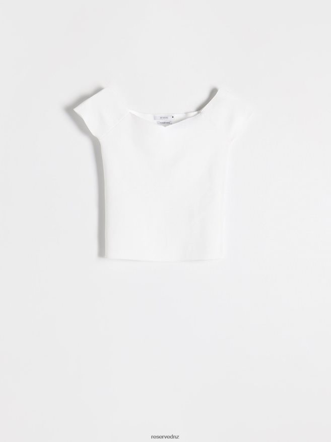 Reserved Women Fitted Blouse P6H08T305 Apparel Cream