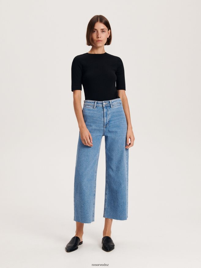 Reserved Women Jersey Blouse P6H08T373 Apparel Black