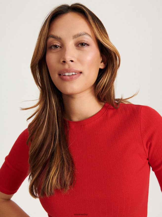 Reserved Women Jersey Blouse P6H08T382 Apparel Red