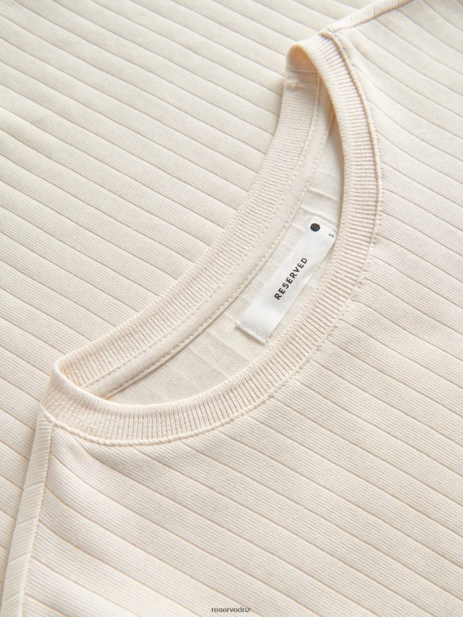 Reserved Women Jersey Blouse P6H08T384 Apparel Cream