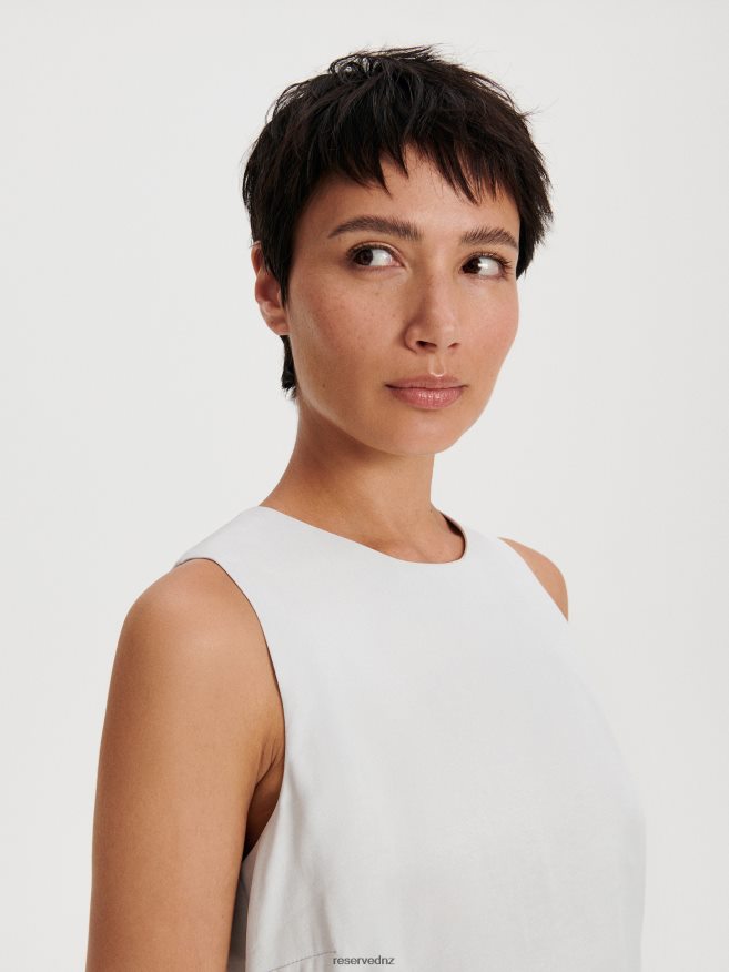 Reserved Women Lyocell Blend Blouse P6H08T89 Apparel Light Grey