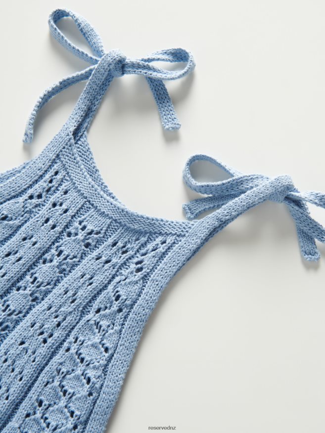 Reserved Women Openwork Blouse P6H08T331 Apparel Pale Blue