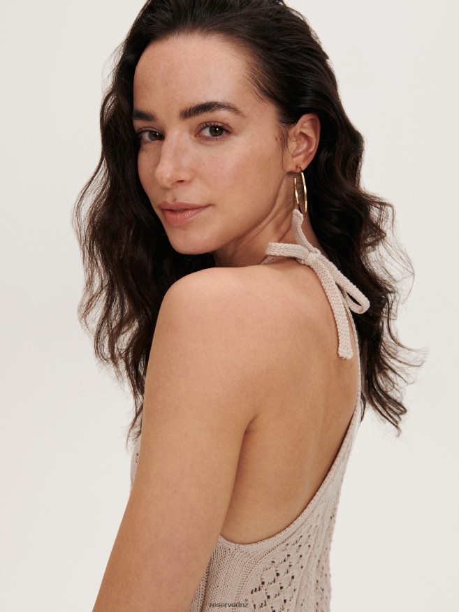 Reserved Women Openwork Blouse P6H08T335 Apparel Nude