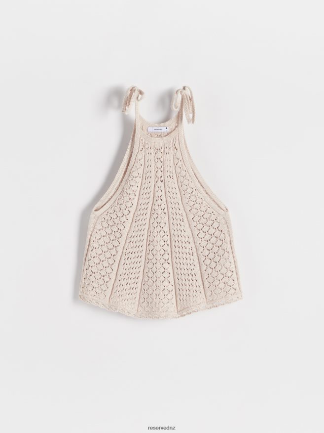 Reserved Women Openwork Blouse P6H08T335 Apparel Nude