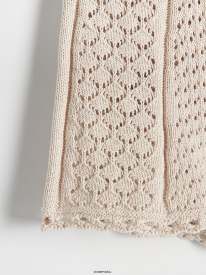 Reserved Women Openwork Blouse P6H08T335 Apparel Nude