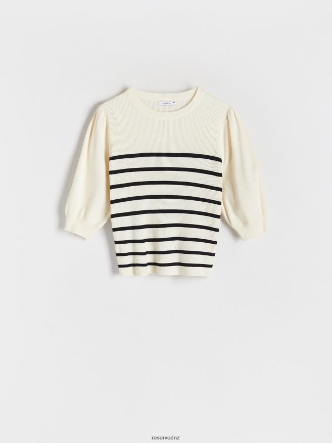 Reserved Women Puff Sleeve Blouse P6H08T278 Apparel Black