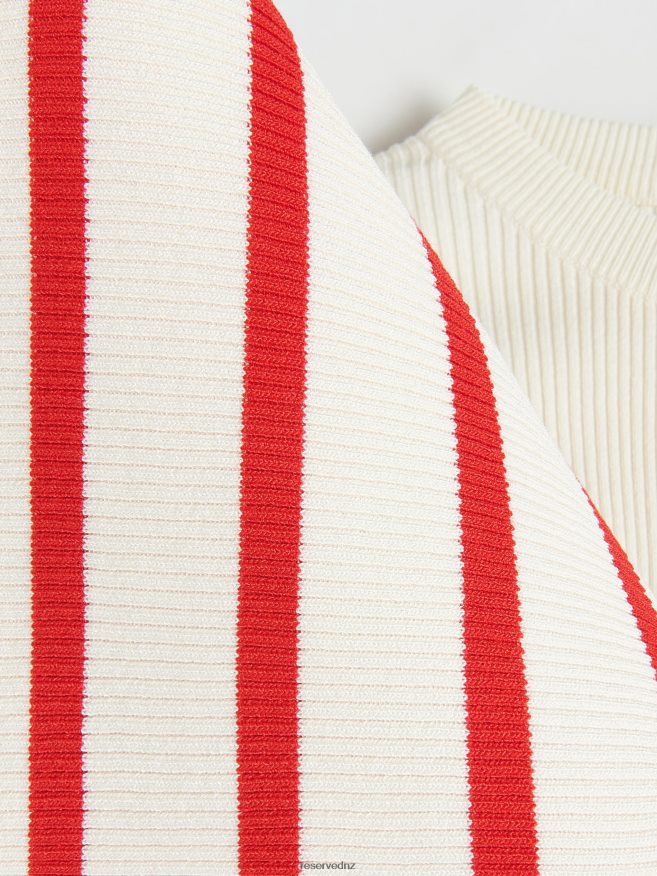 Reserved Women Puff Sleeve Blouse P6H08T280 Apparel Red