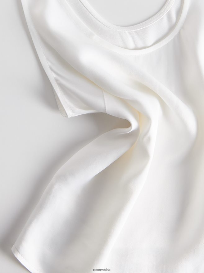 Reserved Women Viscose Blouse P6H08T282 Apparel Cream