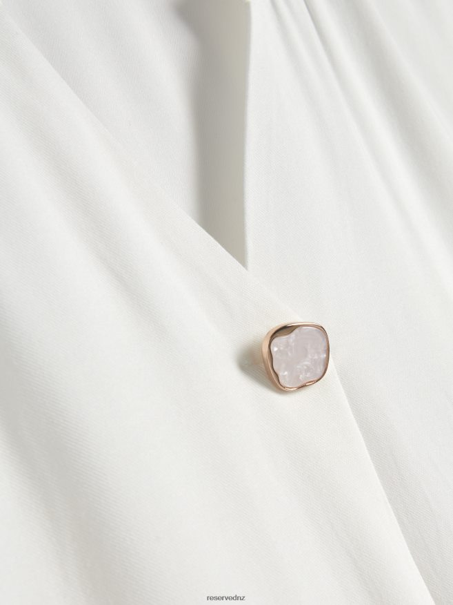 Reserved Women Viscose Blouse P6H08T318 Apparel White