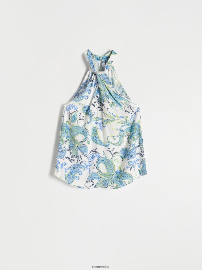 Reserved Women Viscose Blouse P6H08T334 Apparel Blue