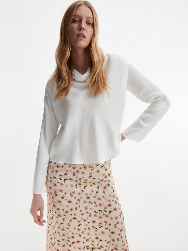 Reserved Women Viscose Blouse P6H08T352 Apparel Cream