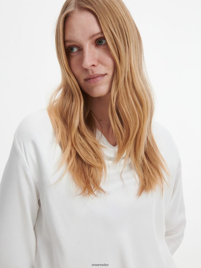 Reserved Women Viscose Blouse P6H08T352 Apparel Cream