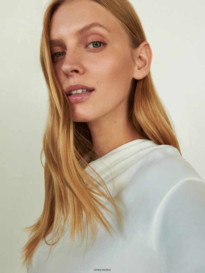 Reserved Women Viscose Blouse P6H08T352 Apparel Cream