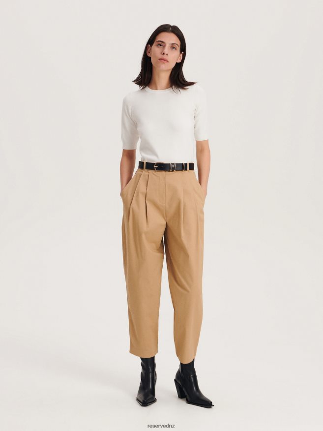 Reserved Women Viscose Rich Blouse P6H08T178 Apparel Cream