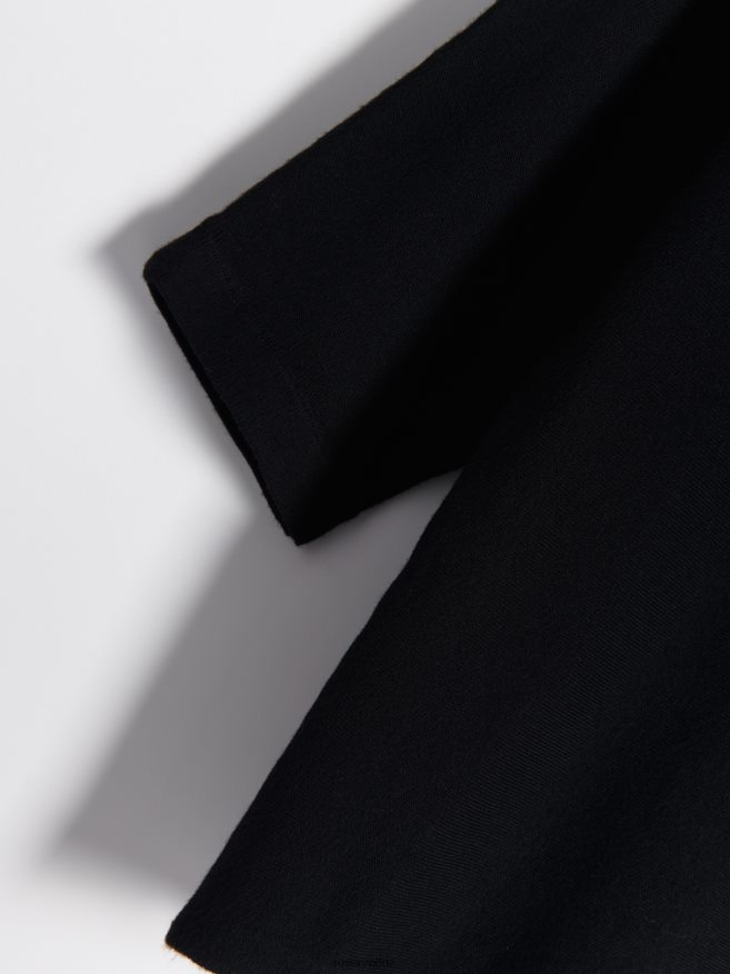 Reserved Women Viscose Rich Blouse P6H08T293 Apparel Black