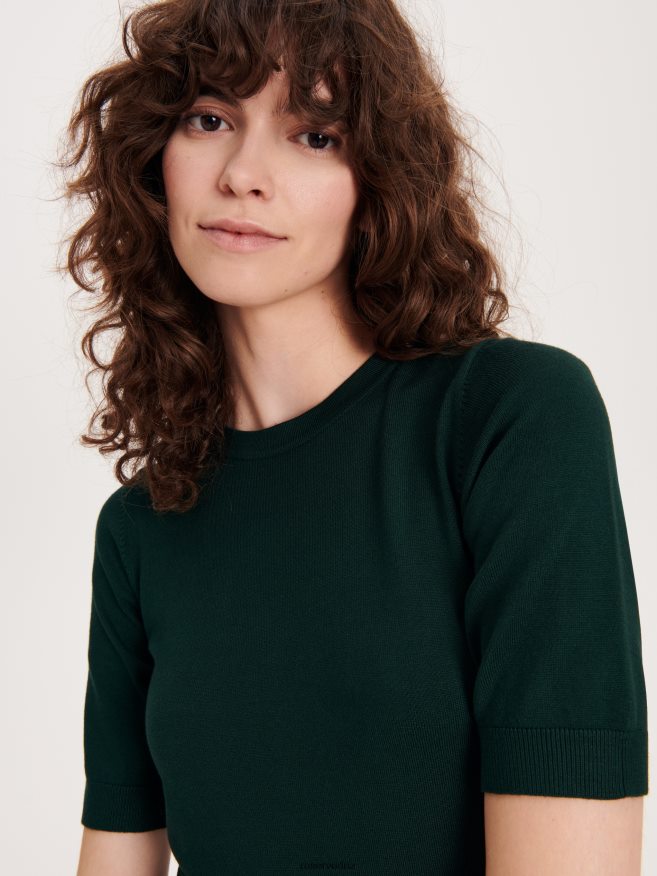 Reserved Women Viscose Rich Blouse P6H08T297 Apparel Dark Green