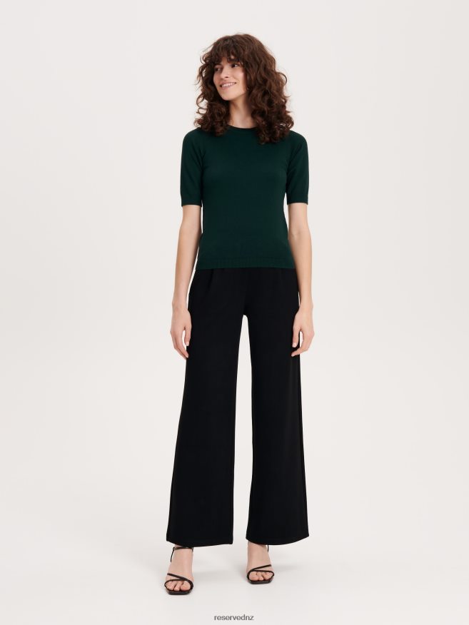 Reserved Women Viscose Rich Blouse P6H08T297 Apparel Dark Green