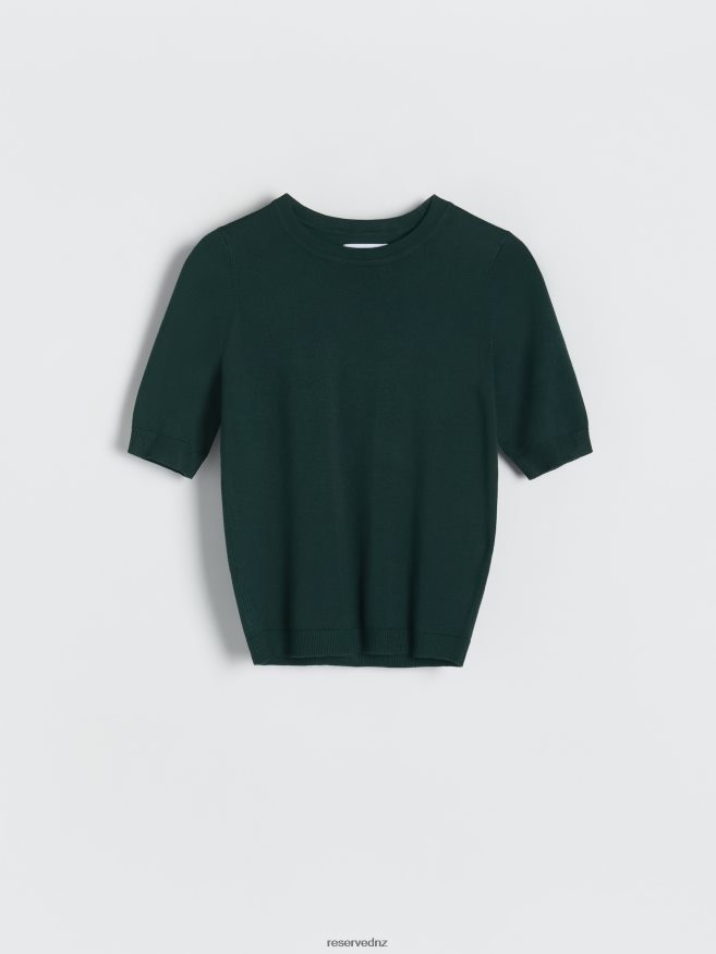 Reserved Women Viscose Rich Blouse P6H08T297 Apparel Dark Green