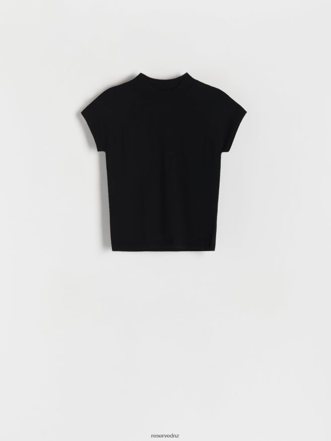 Reserved Women Viscose Rich Jersey Blouse P6H08T288 Apparel Black