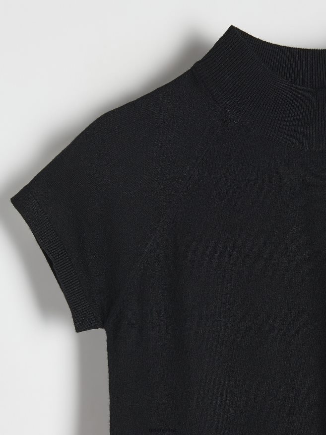 Reserved Women Viscose Rich Jersey Blouse P6H08T288 Apparel Black