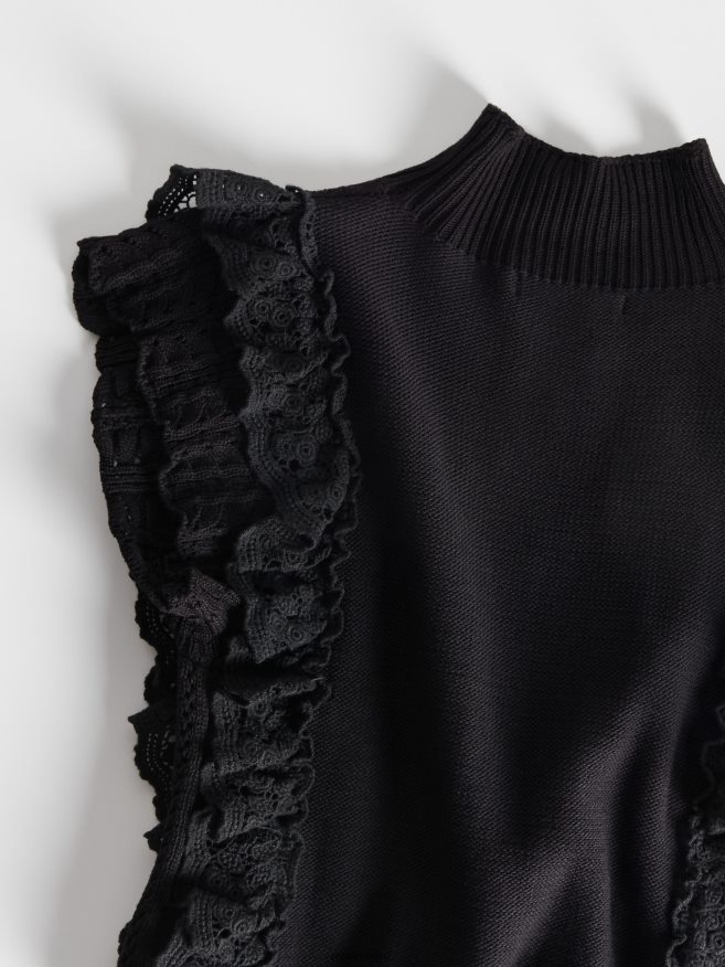 Reserved Women Viscose Rich Jersey Blouse P6H08T304 Apparel Black