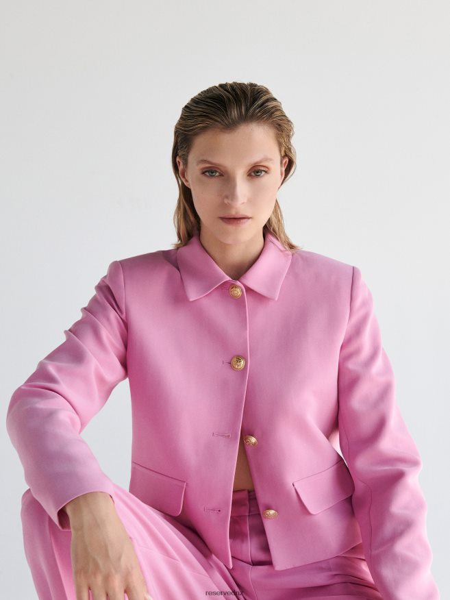 Reserved Women Blazer With Decorative Buttons P6H08T71 Apparel Dusty Rose