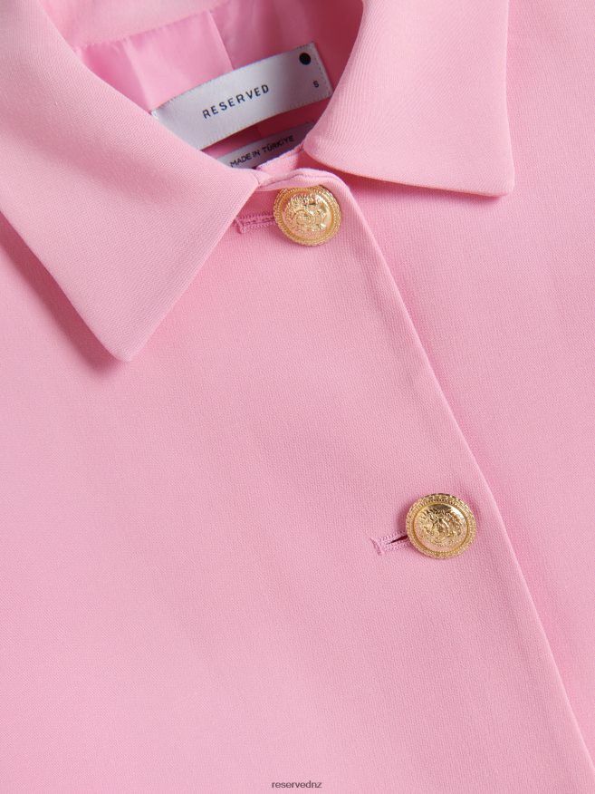 Reserved Women Blazer With Decorative Buttons P6H08T71 Apparel Dusty Rose