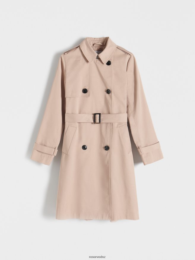 Reserved Women Classic Design Trench Coat P6H08T886 Apparel Wheat