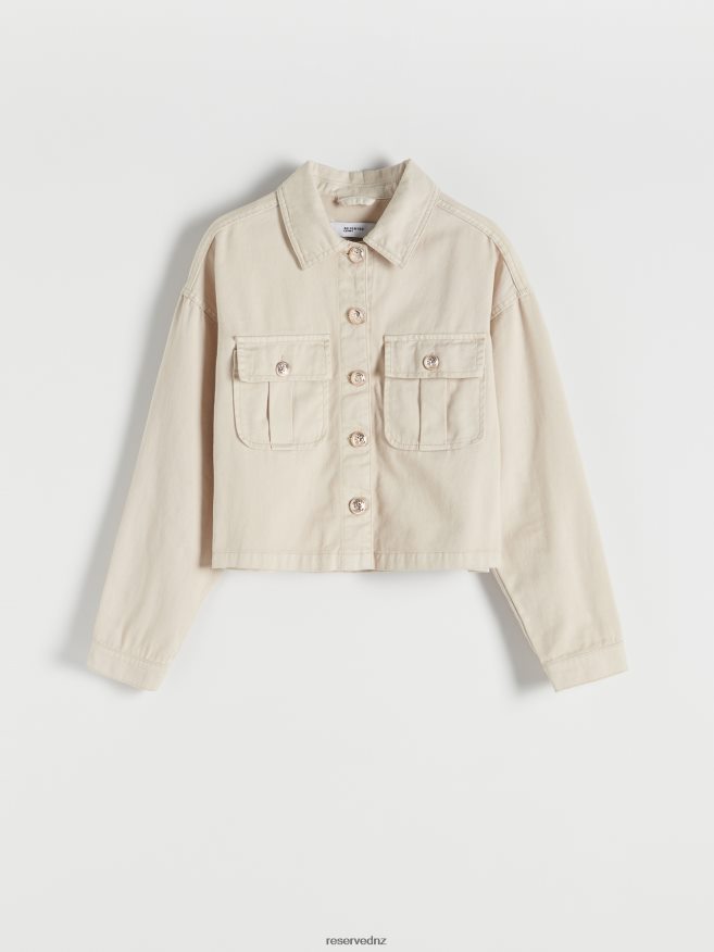Reserved Women Denim Jacket P6H08T896 Apparel Nude Jeans
