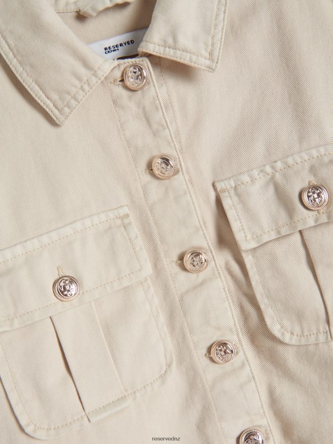 Reserved Women Denim Jacket P6H08T896 Apparel Nude Jeans