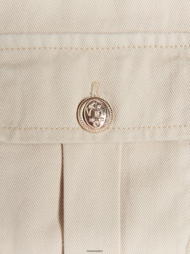 Reserved Women Denim Jacket P6H08T896 Apparel Nude Jeans