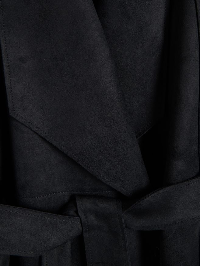 Reserved Women Faux Suede Coat P6H08T90 Apparel Black