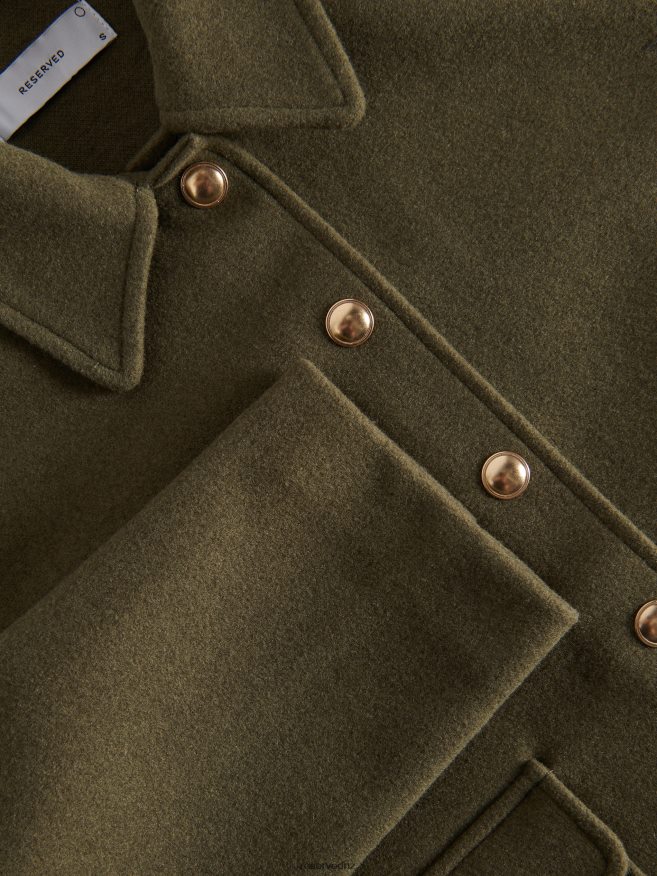 Reserved Women Jacket With A Collar P6H08T894 Apparel Green