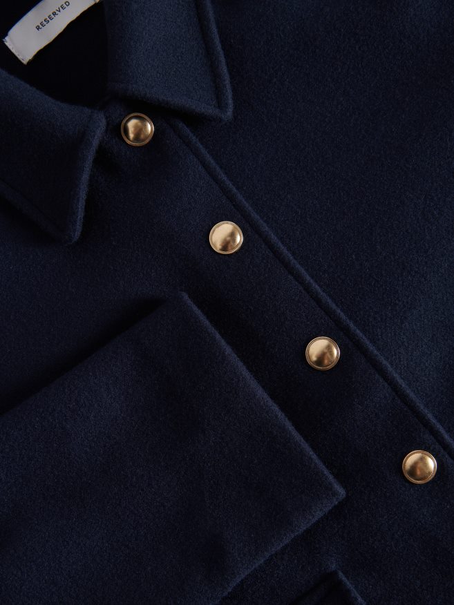 Reserved Women Jacket With A Collar P6H08T895 Apparel Navy