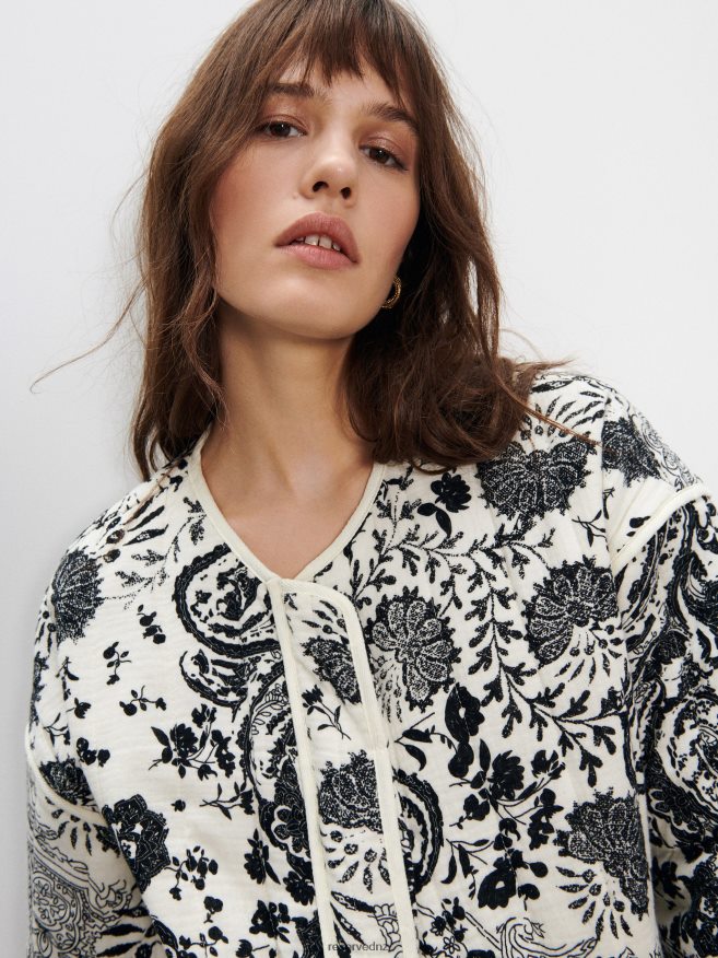 Reserved Women Quilted Jacket P6H08T1 Apparel Cream