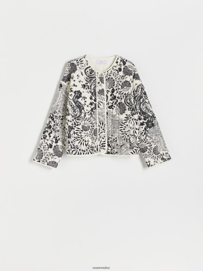 Reserved Women Quilted Jacket P6H08T1 Apparel Cream