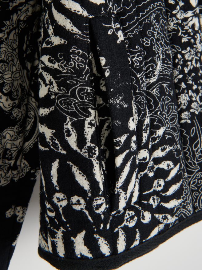 Reserved Women Quilted Jacket P6H08T2 Apparel Black