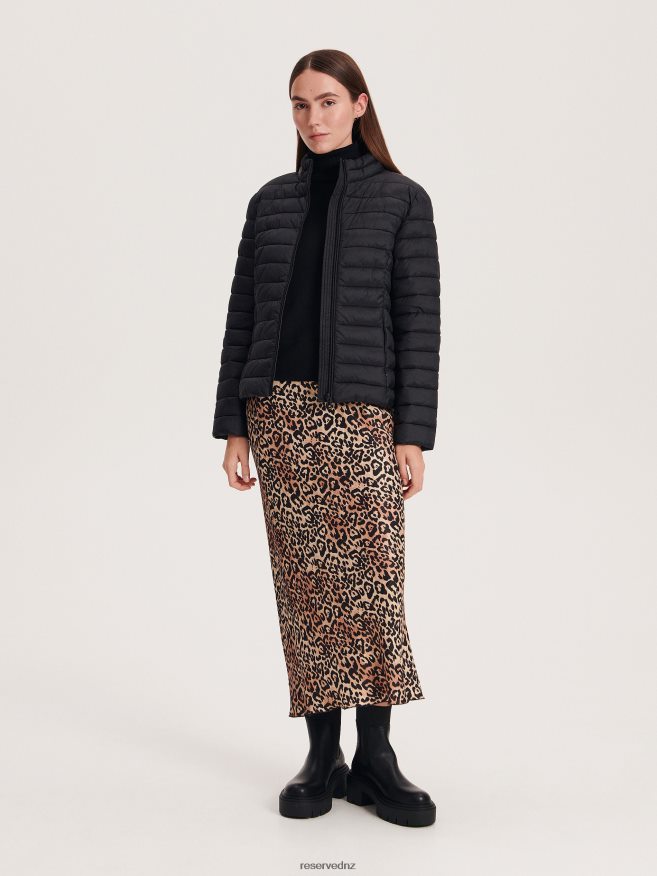 Reserved Women Quilted Jacket P6H08T875 Apparel Black
