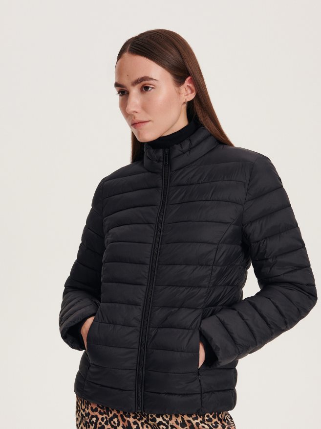 Reserved Women Quilted Jacket P6H08T875 Apparel Black