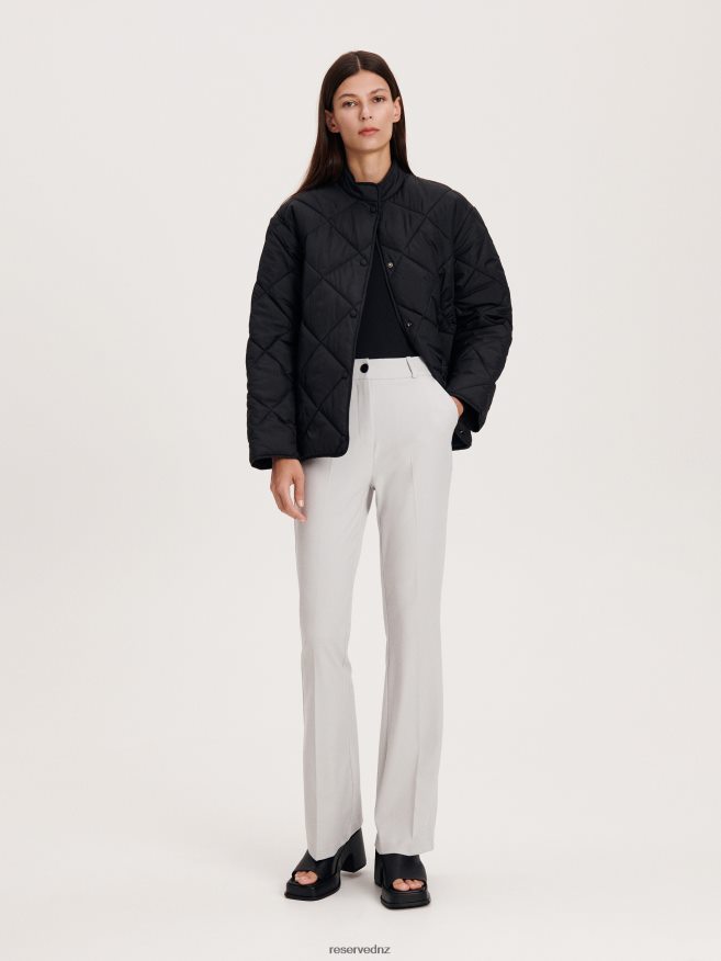 Reserved Women Quilted Jacket P6H08T881 Apparel Black