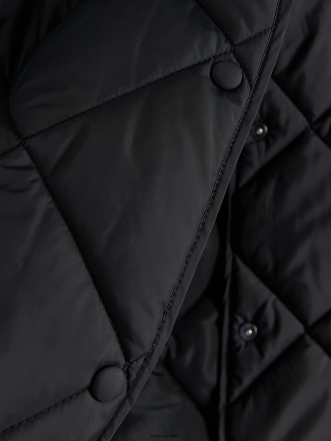 Reserved Women Quilted Jacket P6H08T881 Apparel Black