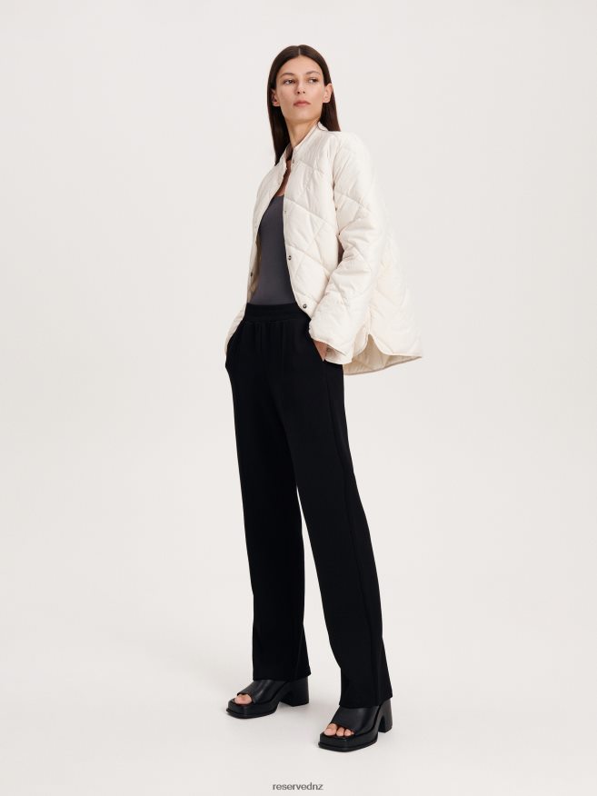 Reserved Women Quilted Jacket P6H08T898 Apparel Cream