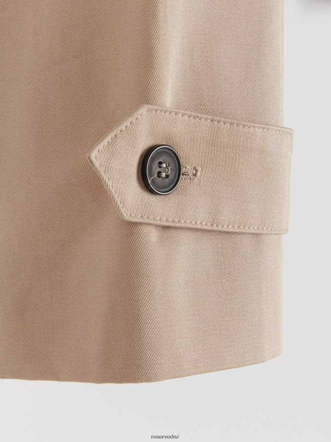 Reserved Women Short Trench Coat P6H08T888 Apparel Beige