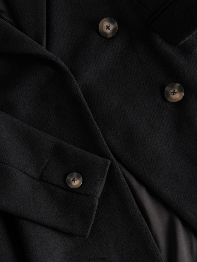 Reserved Women Wool Blend Coat P6H08T899 Apparel Black