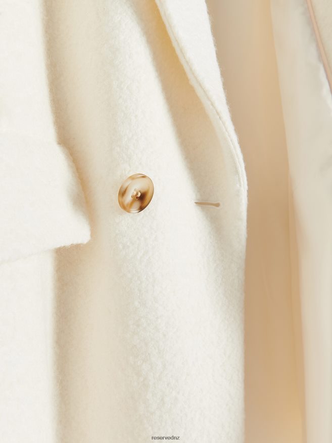 Reserved Women Wool Rich Coat P6H08T884 Apparel Cream