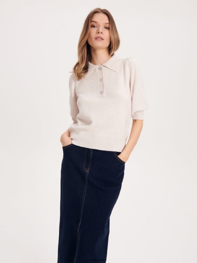 Reserved Women Jumper With Decorative Buttons P6H08T908 Apparel Nude